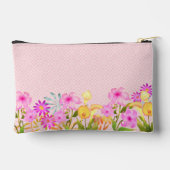 Floral Garden Pink Personalized Zubehörtasche (Rückseite)