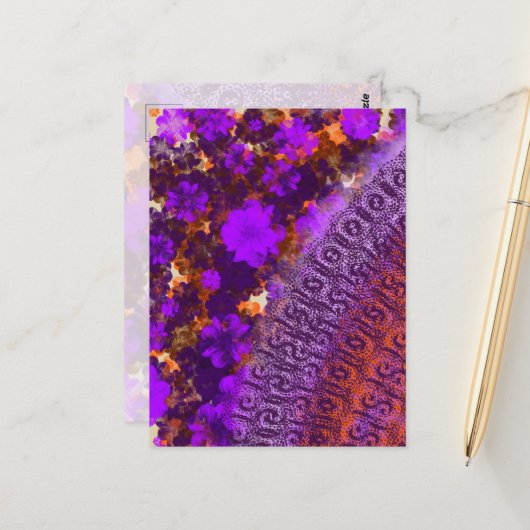 Floral Garden Postkarte (Vorderseite/Rückseite Beispiel)