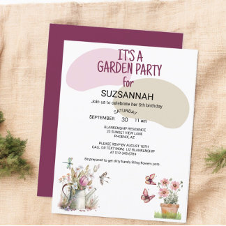 Floral Garden Schmetterlinge Libellen Libellen Was Einladung