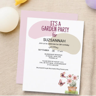 Floral Garden Schmetterlinge Libellen Libellen Was Einladung