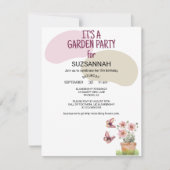 Floral Garden Schmetterlinge Libellen Libellen Was Einladung (Vorderseite)