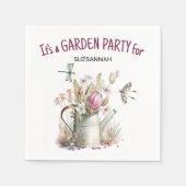 Floral Garden Schmetterlinge Libellen Libellen Was Serviette (Vorderseite)