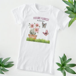 Floral Garden Schmetterlinge Libellen Libellen Was T-Shirt