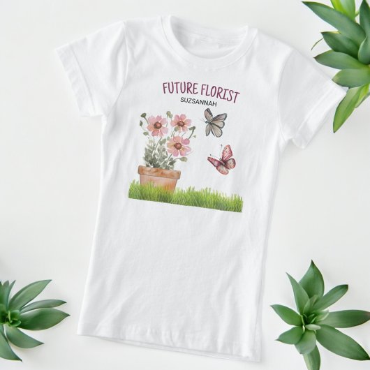 Floral Garden Schmetterlinge Libellen Libellen Was T-Shirt