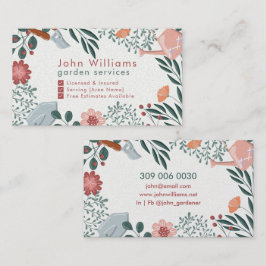 Floral Garden Services Business Card Visitenkarte