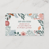 Floral Garden Services Business Card Visitenkarte (Rückseite)