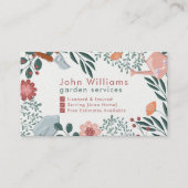 Floral Garden Services Business Card Visitenkarte (Vorderseite)
