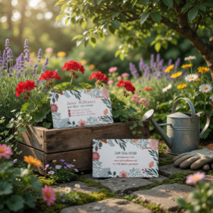 Floral Garden Services Business Card Visitenkarte
