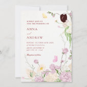 Floral garden wedding einladung (Vorderseite)