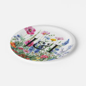 Floral garden wedding pappteller (Schrägansicht)