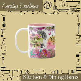 Floral Garden Zuhause Sweet Zuhause Zweifarbige Tasse