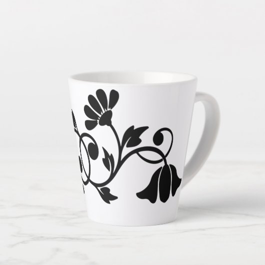 floral geblüht Blume-motiv Milchtasse (Rechte Ecke)