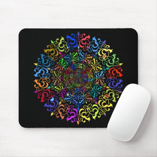 Floral Geblüht Vortex Polyprismatisch Mousepad (Mit Mouse)
