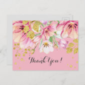 FLORAL, GEBURTSTAG, DANK IHRER KARTE (Vorne/Hinten)