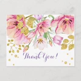 FLORAL, GEBURTSTAG, DANK IHRER KARTE