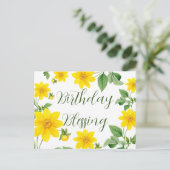Floral Geburtstag Segen Postkarte (Stehend Vorderseite)