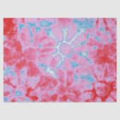 Floral Gefärbte Krawatte Hippie Blume Pink Blue De Seidenpapier (Vorderseite)