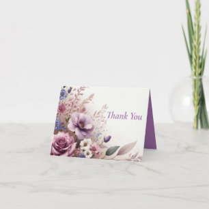 Floral geklappt Dankeschön Karte