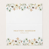Floral geklappte Visitenkarte Visitenkarten (Außenseite Aufgefaltet)