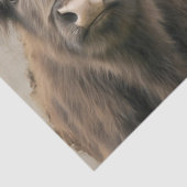 Floral gekrönte Hochlandkühe Rustikales Weizenland Seidenpapier (Ausschnitt)