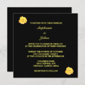 Floral Gelb Orange Schwarz Elegante klassische Hoc (Vorne/Hinten)