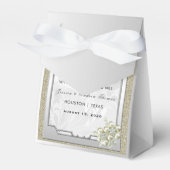 Floral Gem Silver Gerahmt, Gold & Silver Wedding Geschenkschachtel (Vorderseite)