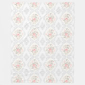 Floral gemusterte Fleece-Decke Fleecedecke (Vorderseite)