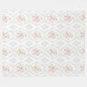 Floral gemusterte Fleece-Decke Fleecedecke (Vorderseite (Horizontal))