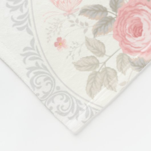Floral gemusterte Fleece-Decke Fleecedecke (Ecke)