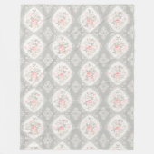 Floral gemusterte Fleece-Decke Fleecedecke (Vorderseite)