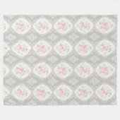 Floral gemusterte Fleece-Decke Fleecedecke (Vorderseite (Horizontal))