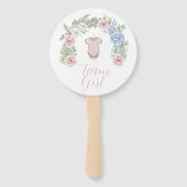 Floral Gender Reveal Fan - Team Girl Fächer (Vorderseite)
