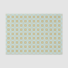 Floral Geo Light Aqua und Gold Tissue Paper Seidenpapier