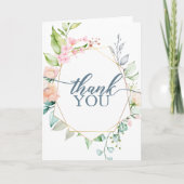 Floral Geometric Watercolor Vielen Dank Dankeskarte (Vorderseite)