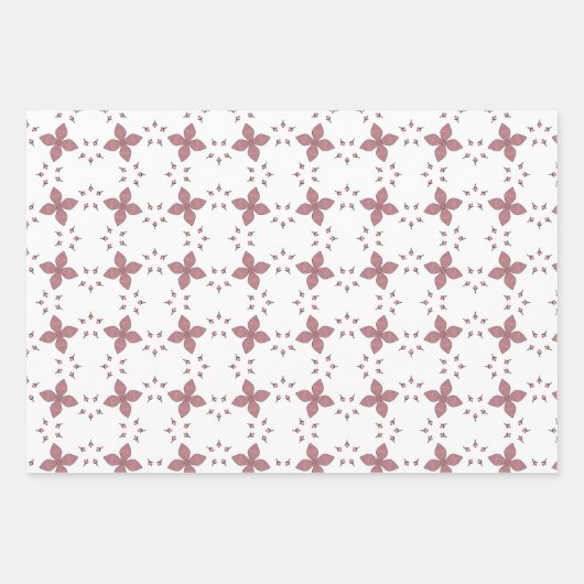 Floral geometry geschenkpapier set (Vorderseite 3)