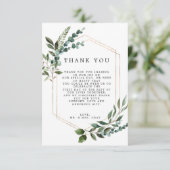 Floral Gerahmt Dankeschön Karte (Stehend Vorderseite)