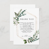 Floral Gerahmt Dankeschön Karte (Vorne/Hinten)