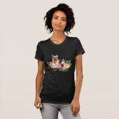 Floral German Shepard T-Shirt (Vorne ganz)