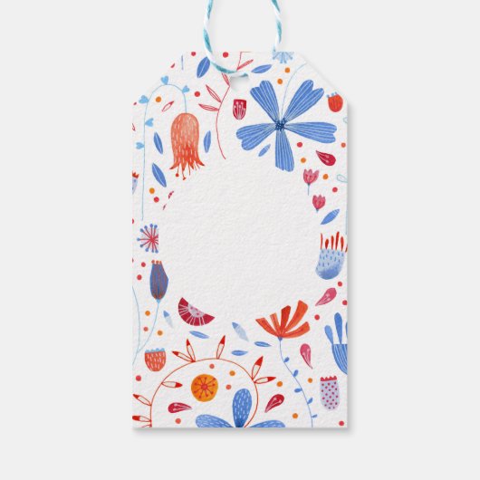 Floral Geschenkanhänger (Rückseite)