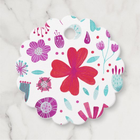 Floral Geschenkanhänger (Vorderseite)