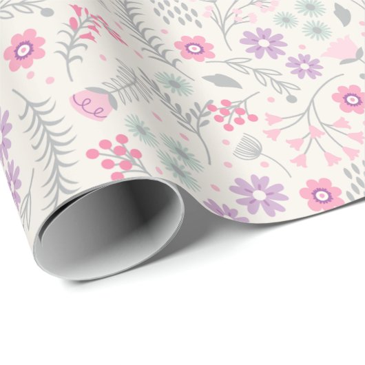 Floral Geschenkpapier (Rolleneckpunkt)