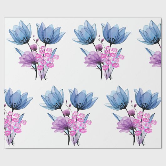 Floral Geschenkpapier (Flach)