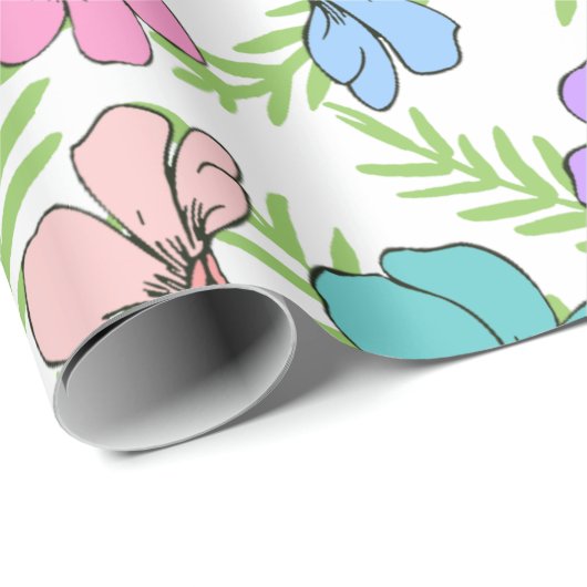 Floral Geschenkpapier (Rolleneckpunkt)