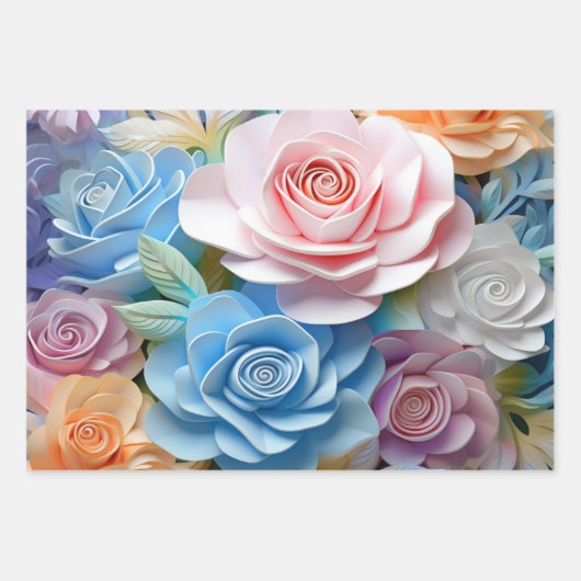 floral geschenkpapier set (Vorderseite)
