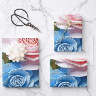 floral geschenkpapier set