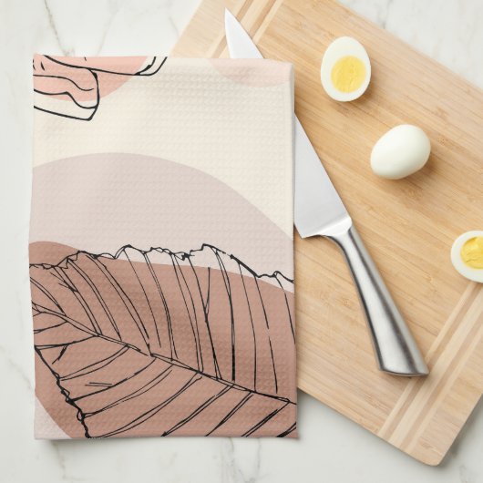 floral geschirrtuch (Viertel Falte)