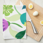 floral geschirrtuch (Viertel Falte)