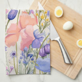 floral geschirrtuch (Viertel Falte)