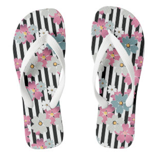 floral, gestreift badesandalen