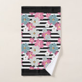 floral, gestreift badhandtuch set (Handtuch)